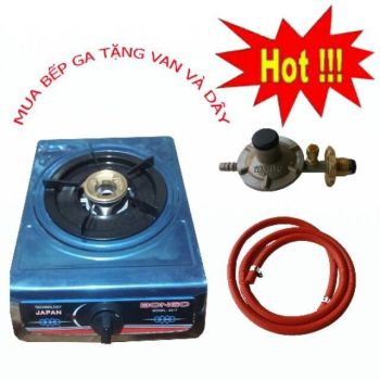 COMBO Bếp ga đơn inox Dynamic Chính Hãng - Bộ Van Dây Gas Petrolimex